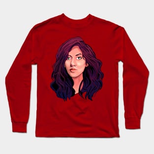 Rosa Diaz portrait - Brooklyn 99 Long Sleeve T-Shirt